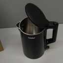 COMFEE' 1.7L Double Wall Electric Tea Kettle and Kettle Water Boiler, 100% Stainless Steel Interior & Lid & Spout, Two-Level Wide Open Lid, 1500W Fast Boiling, Auto-Off and Boil-Dry Protection