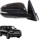 Side Door Mirror Left Driver Side for TOYOTA 4RUNNER 2014-2019 2020 2021-2025 Right Passenger Side POWER| SIGNAL| HEAT| PUDDLE LAMP| TO1321312, Black (RH)-9 Wires