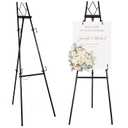Victawks 53.9" Gold Easel Stand for Sign, Heavy Duty Metal Display Easel with Storage Bag, Adjustable Art Easel for Wedding Sign, Painting, Picture