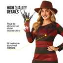 Morph Nightmare Killer Costume Women With Claw Serial Killer Costume Scary Halloween Costumes Women Halloween Costumes Adults (Small)