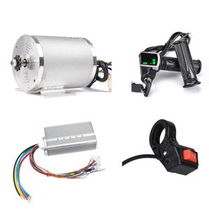 Electric Scooter Motor 48V 2000W Mid Drive Motor DC Brushless Controller 45A with LCD Throttle Grip 3-Speed Switch for Go Kart ATV Electric Bicycle Conversion Kit (48V 2000W 45A Motor kit) (Large)