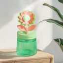 Cute Flower Mini Humidifier, 260ml Gardenia Desktop Humidifiers for Bedroom, Portable Small Cool Mist Humidification for Home, Baby Nursery, Office & Indoor Plants, USB Powered (Green)