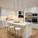 Brushed Nickel Pendant Lights Kitchen Island, Crystal Bubble Pendant Lights, Adjustable Modern Pendant Light Fixtures for Dining Living Room Bedroom 3 Pack