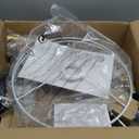 Floor Lamp for Living Room, Dimmable Standing Lamp Tall with Linen Shade Modern Floor Lamps Foot-Step Switch Reading Lamp for Living Room Bedroom Office Dining Room, 9W Bulb Included (Gold)