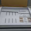 2 Pack Expandable Pull Out Cabinet Organizer 21"Deep With Raising Pad for Framed Cabinets, Upgrade 3 Slide Rails Slide Out Drawers, Roll Out Shelves Adhesive, Adjustable Width 15.15"-26.3" White