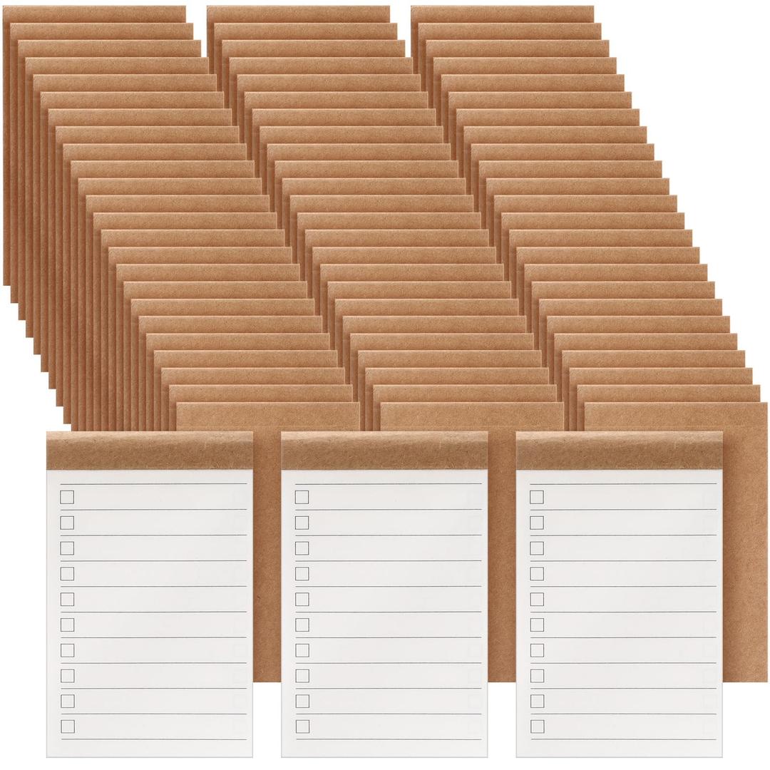 Eaasty 100 Pack Daily to Do List Notepad, Portable Notepad with Lined Paper for Wish Lists, Memo Pad, Weekly Plan, Grocery List, Meal Planning, Study Tasks, 4 x 2.5 Inches(30 Sheets Per Pad)