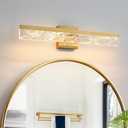 AIJIASI Gold Vanity Light - 24 Inch Modern Bathroom Light Fixture Over Mirror 18W 3000K Warm Lighting Dimmable LED Vanity Lights for Bathroom Restroom Mirror