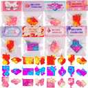 24 Pack Valentine's Day Pop Keychains Bulk with Matching Cards for Teens Boys Girls, School Class Valentine's Day Party Favors, Classroom Exchange Gifts