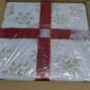 Christmas Lighted Best Gift Boxes Surprise,50 Warm White LED Lights.White Snowflake Velvet Gift Box&Red Bow,Turned On,Top of The Box Opens to Reveal Santa Claus.Indoor Christmas Home Yard Lawn Decor.