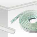 Peel and Stick Crown Molding, 16Ft (197") x 2" Self-Adhesive Ceiling Trim, Flexible Wall & Ceiling Molding for DIY Home Decor, Easy to Install No Tools Needed (Off-White)