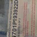 Merax Full Bedframe with Full Size Trundle and Footboard, Vintage Wooden Daybed Platform Bed with Natural Rattan Headboard, Noise-Free, No Box Spring Needed, Antique Walnut