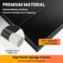 Garage Floor Mat, 8'6''x22' Heavy Duty 1.2inch Thick Containment Mats, Waterproof PVC Matwith High Elastic Sponge Column, Non-Slip Surface, Parking Mat with a Squeegee
