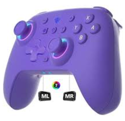 SZYUYU Switch Controller for Switch 2,Switch Pro Controller for Switch/OLED/Lite/PC with 7 Colors LED Light/3-level TURBO Adjustable,4-Speed Dual Vibration ,Support Wake Up and Gyro Axis Motion