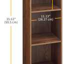 Whitmor 3 Cube Bookcase Storage Organizer, 3 Tier Stackable MDF Bookshelf, Open Storage Display Bookshelf, Storage Cabinet for Living Room, Bedroom, Home, Office, 12.2" L x 11.7" W x 35.6" H, Walnut, 3 Cube, 12.7"L x 11.7"W x 35.5"H