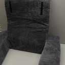 ENITYA 22" XL Back Pillow for Bed Sitting Up, Reading Pillow with Armrests & Big Pockets, Soft Back Support Chair, Ideal for Watching TV, Gaming, Nursing, Resting, Post Surgery, Dark Grey (XL(5'3"-5'11"))