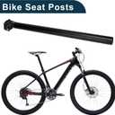 Bike Seat Posts Adjustable Angle Bike Saddle Post Seat Tube Black 1 Pc 31.6x500mm Aluminum Alloy