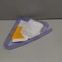 Sotfamily Plastic Shower Caddy Corner (For 90 Only), 2 Pack Adhesive Corner Shower Shelves for Bathroom Organizers and Storage, Crystal