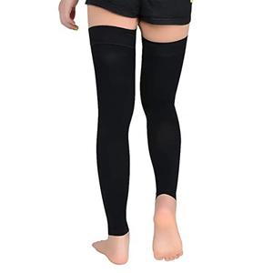 KEVVI Thigh High Footless Compression Sleeves for Women & Men, Thigh High Leg Sleeves Firm 20-30 mmHg Graduated Support Compression Stockings For Circulation Leg 20-30mmHg Ted Hose Support (BLACK, 5XL KEVVI Thigh High Footless Compression Sleeves for Women & Men, Thigh High Leg Sleeves Firm 20-30 mmHg Graduated Support Compression Stockings For Circulation Leg 20-30mmHg Ted Hose Support (BLACK, 5XL