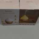 SALKING Essential Oil Diffuser, 100ml Small Aromatherapy Diffuser with Auto Shut-Off Function, Ultrasonic Diffusers for Essential Oils, Cool Mist Humidifier with Warm White Lights, for Office Home (White + Wooden Grain), Pack of 2 