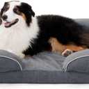MADE 4 PETS Orthopedic Dog Bed for Extra Large Dogs, Supportive Foam XL Pet Bed Sofa with Washable Removable Cover, Waterproof Large Dog Couch Bed, Non-Slip Bottom and Egg-Crate Foam, Grey
