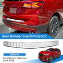 ACROPIX Rear Bumper Protector for Chevrolet Equinox 2018-2024 Scratch Resistant Trunk Door Entry Guard Tailgate Accessory Trim Cover Bumper Step Guard Protector