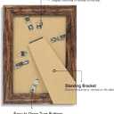 4 x iRahmen 4x6 Picture Frame Set of 4, High Definition Glass Brown Frame, 4 x 6 Wood Rustic Photo Frames for Horizontal or Vertical Display Tabletop and Wall Mounting