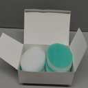 Impresa Double-Sided Body Sponge - White & Blue, Pack of 6 - Deep Exfoliation & Body Scrub Pad - Dual-Sided Design - Gentle Facial Cleanse & Face Scrubber