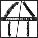 Front Bumper Bracket Driver & Passenger Side Bumper Fender Bracket Covers Compatible with Nissan Rogue 2014 2015 2016 2017 2018 2019 62222-4BA1A 62223-4BA1A NI1032108 NI1033108