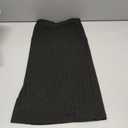 Milumia Girl's Casual High Waist Long Pencil Skirt Comfy Plain Straight Skirts, Black, Size Small