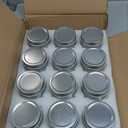 Canning Jars - 12 Pack Small Mason Jars 4 oz Glass Canning Jars with Lids for Jam, Honey and Spice, Wedding Favors, Shower Favors1 (Crystal)