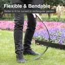 10-Pack Galvanized Steel Landscape Lawn Edging - 6.5 inch Height Black Powder Coated Bendable Metal Strips - Hammer-in Edge Border - Yard Pathway Divider 40 inch Each(33Ft Total), #LYLB65BK-US