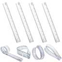 CertBuy 36 Pack Flexible Ruler 12 Inch, Plastic Clear Bendable Rulers, Unbreakable Clear Rulers- Shatterproof Bendy Straight Ruler for School Classroom, Home, or Office