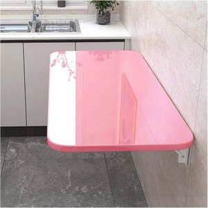 Wall Mounted Folding Table,Pink Floating Desk for Small Spaces,Stainless Steel Bracket Laundry Folding Table,Wall Folding Desk,Home Bars and Dining Establishments(100x50cm/39.4"19.7")