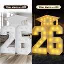2026 Graduation Decorations - 4FT Marquee Light Up Number For 2026 Graduation Party Decorations Suitable For Decoration At Kindergarten, Preschool, High School, And College Graduation Parties