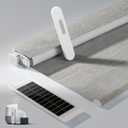 No Drill Motorized Blinds with Remote, Blackout Automatic Blinds with Solar Panel, Cordless Smart Electric Roller Shades for Windows, Grey, 32 x 72