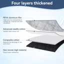 Big Hippo Thickened Car Windshield Cover for Snow and Ice,Heavy Duty Windshield Snow Cover, All-Weather Protection Against Hail, Wind and Sun, Fits Large SUVs & Trucks (70.86x42.5/Silver)