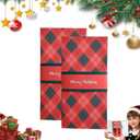 OYB 2Pcs Handmade Christmas Gift Card Booklet, Handmade ChristmasGift Card Holder Book, Christmas Money Holder Envelope Booklet, DIY XmasGift,Holiday Party Christmas Gifts Card Book Supplies (A)