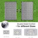 OLANLY Waterproof Outdoor Rug 8x10 ft, Outdoor Plastic Straw Rug for Camping, RV Mat Outside, Indoor Outdoor Carpet for Porch, Deck, Backyard, Balcony, Picnic, Black & White