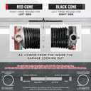 Left Hand Wind（Black Cone）1.75" Garage Door Torsion Spring with Non-Slip Winding Bars & Gloves, Precision Electrophoresis Black Coated, for Replacement, MIN 16,000 Cycles (0.225x1.75''x27'')