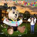 6FT Graduation Inflatable Decoration Bear Blow Up Yard Decorations Bear with LED Lights Indoor & Outdoor Vacation Yard Garden Lawn Décor Commencement Season Graduation Ceremony
