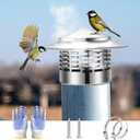4 InchRound Chimney Cap 304 Stainless Steel Vent Cover, Weatherproof Roof Vent Protector for Outdoor Stove, Fireplace or Roof Pipe