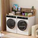 Washer Dryer Countertop with Non-Slip Pads, 2.75" H Guard, 54" W x 27.5" D Wood Laundry Countertop Cover, Large Space Washer Dryer Topper for Laundry Room Organization(Tiger Stripe)
