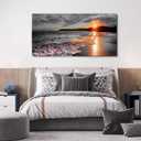 Yxbhhym-Large Canvas Wall Art Living Room Black and White Beach Wall Decor for Bedroom Landscape Ocean Room Decor Sea Sunset Paintings Seascape Prints Art Office Artwork Morden Framed Decorations, 60"L x 30"W