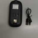 Wireless Bluetooth Mouse, Rechargeable, LED, Silent, Ultra-thin Design (Bluetooth 5.2 and 2.4GHz USB Receiver) | Portable Computer Mouse for Laptops, iPads, MacBooks and Apple Devices (Black)