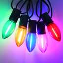 C9 LED Christmas Lights Outdoor Waterproof, 25Ft Shatterproof Colored Christmas Lights LED Multicolor C9 Outdoor Christmas Lights for House Christmas Tree Yard Garden Decor, 25+1 LED Bulbs, 0.6W