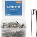 ZIPCCI 2 inch Safety Pins, 200Pcs Large Safety Pins Heavy Duty, Steel Wire