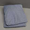 Extra Deep Queen Fitted Sheet - Hotel Luxury Single Fitted Sheet Only - Easily Fits 18 inch to 24 inch Mattress - Ultra Soft, Wrinkle Free w/Extra Deep Pockets - Breathable & Comfy - Heathered Blue