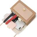 Color-Block Crossbody Bags for Women Leather Cross Body Purses Cute Designer Handbags Shoulder Bag Medium Size