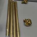 Curtain Rods 32 to 58 Inches (2.6-4.8ft), USFOOK 7/8 Inch Telescoping Splicing Drapery Rods for Windows 20 to 54 Inch, Decorative Curtain Rod for Home Decor with Luxury Gold Translucent Finials
