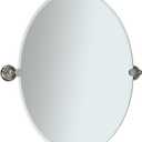 Gatco 4329 Tiara Oval Wall Mirror, Chrome,Small (26.5"L x 24"W)